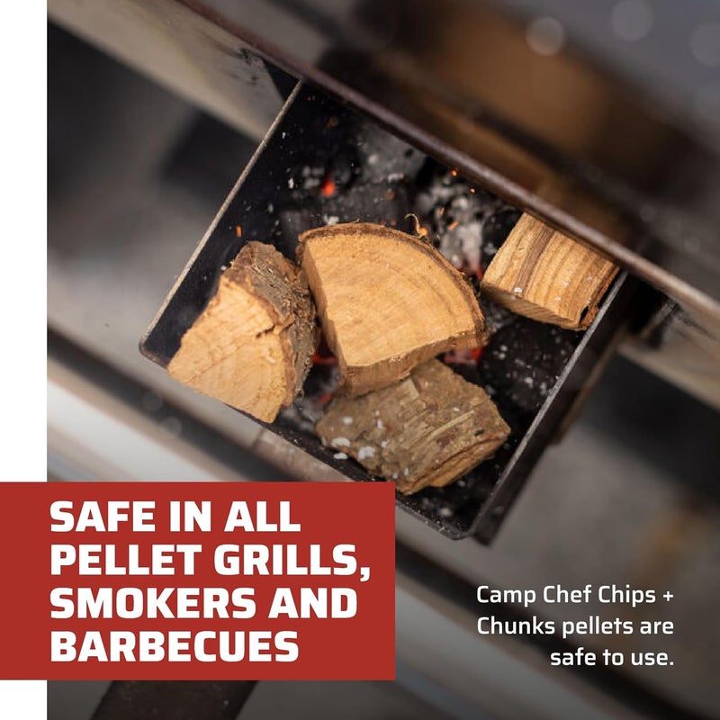Camp Chef Premium Hardwood Chips - Wood Chips for Smoking & Outdoor Grilling - Compatible with Pellet Grills, Smokers & Barbecues - Made in The USA - Apple, 192 cu in - Image 5